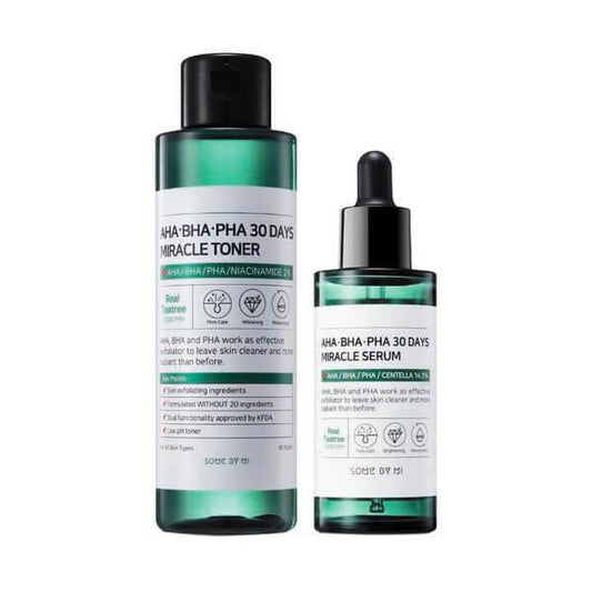 Some By Mi AHA BHA PHA Miracle Toner and Serum SET - Beauty Korea Dubai